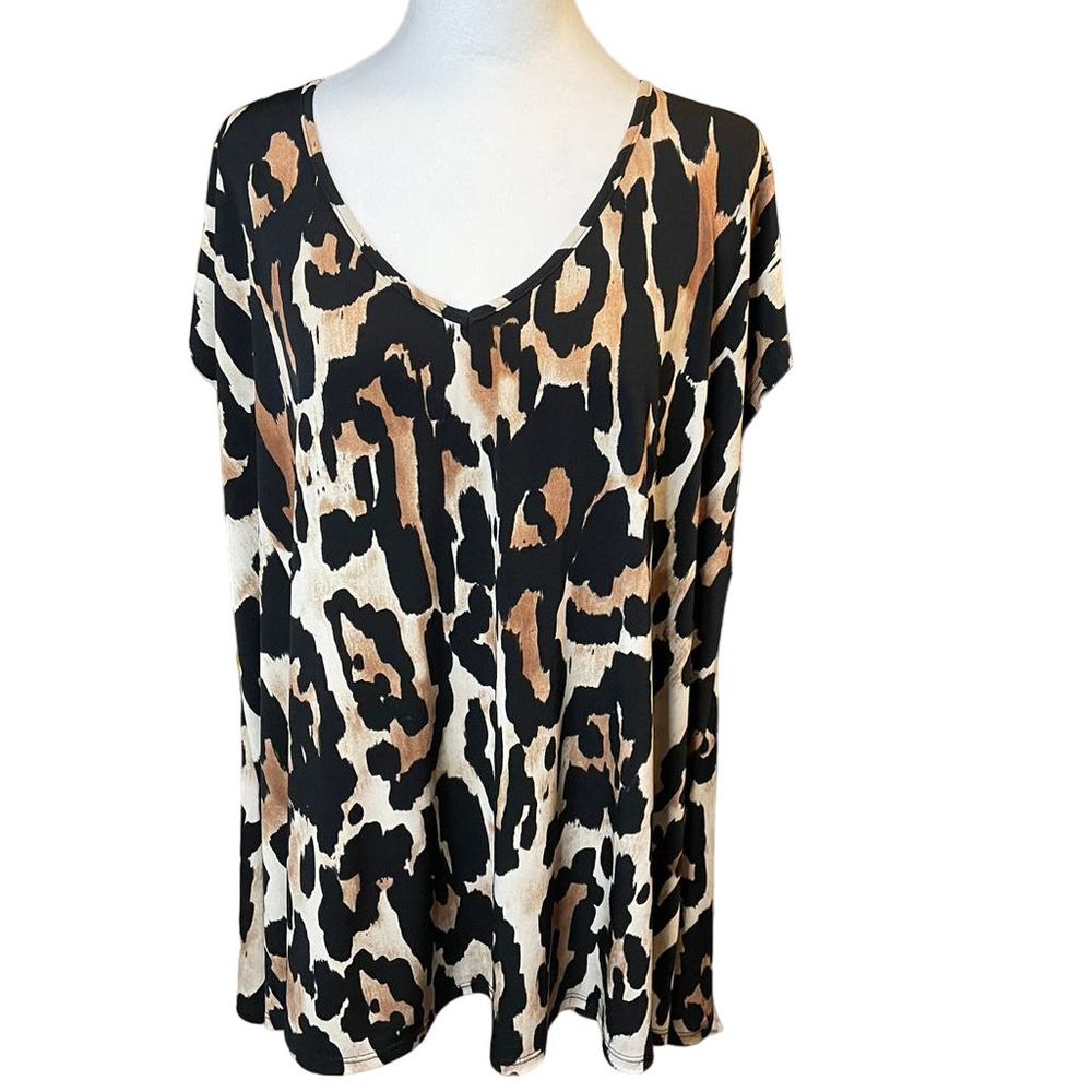 Show Me Your Mumu Women's XS Leopard Print Short Sleeve